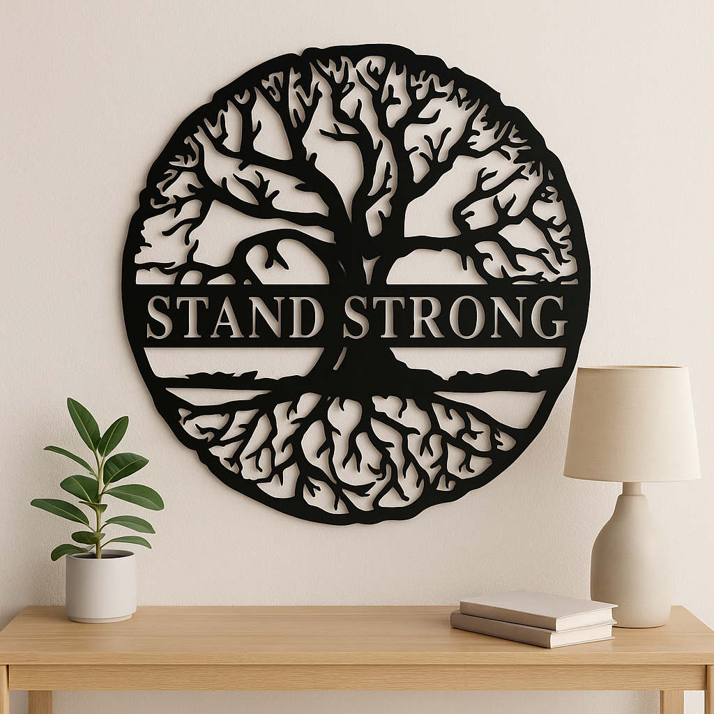 Stand Strong Tree of Life Metal Wall Art