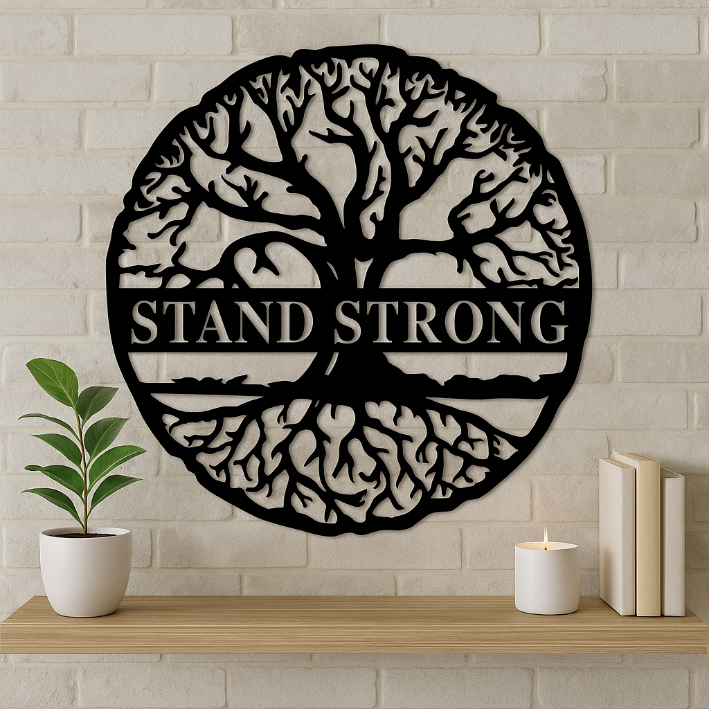 Stand Strong Tree of Life Metal Wall Art