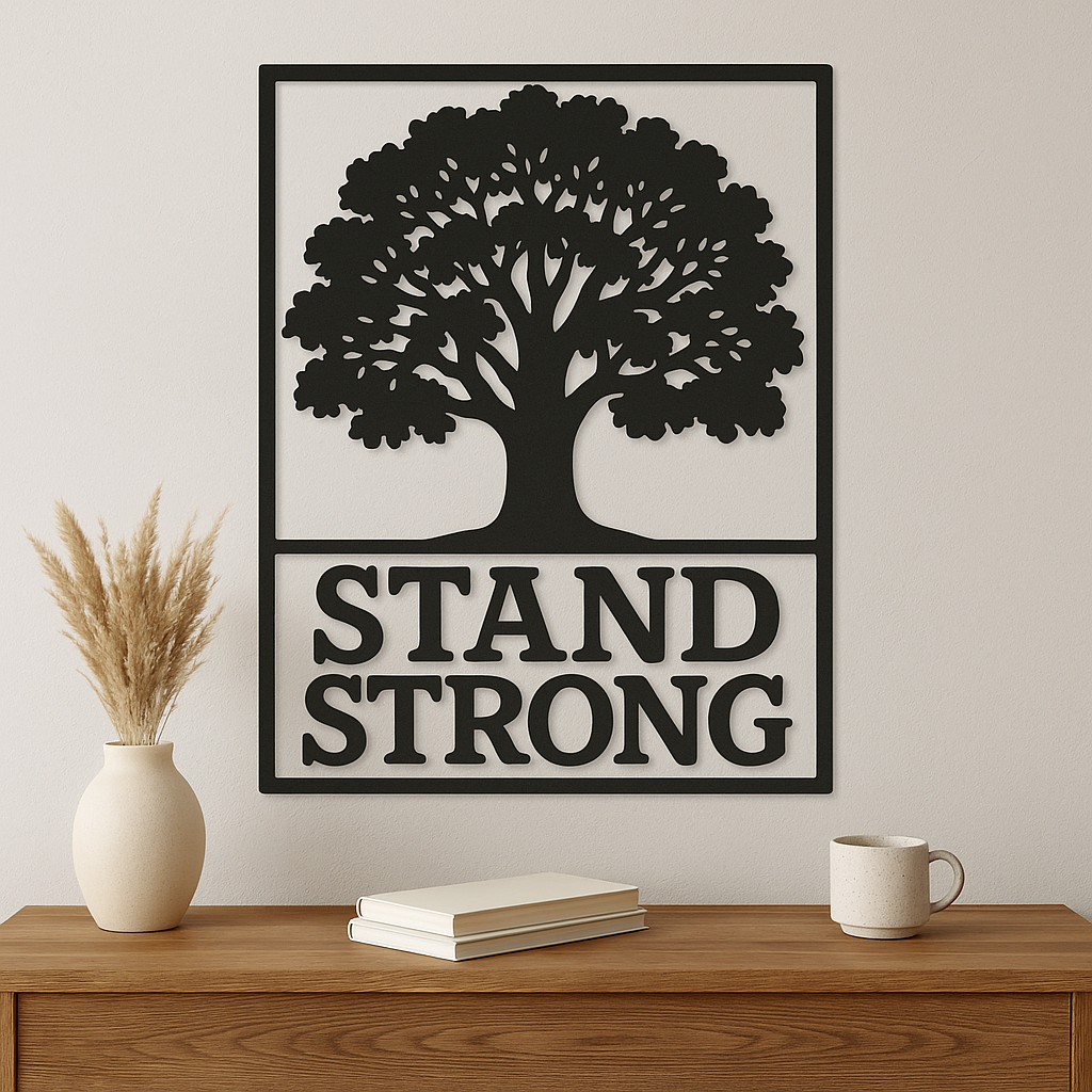 Stand Strong Oak Tree Metal Art