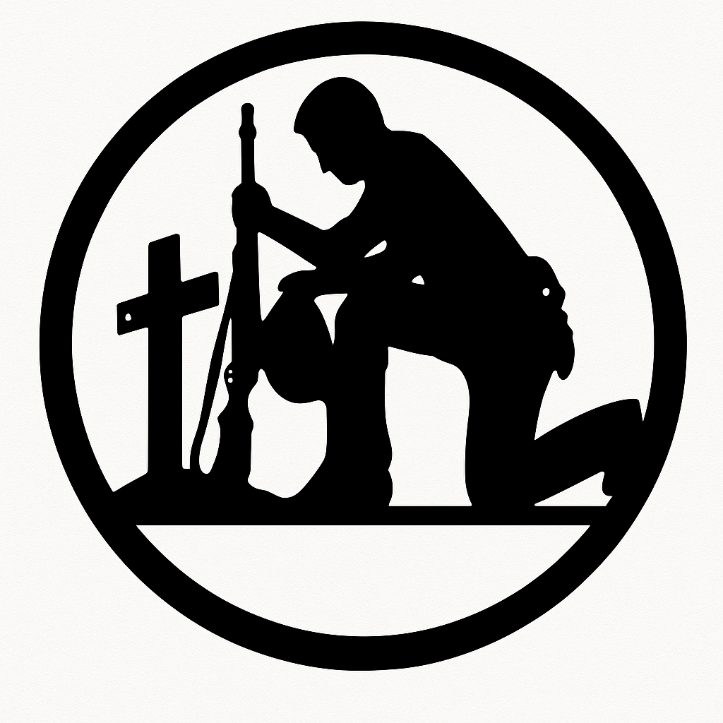 Kneeling Soldier Metal Art — Honor and Remembrance